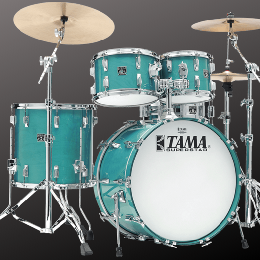 Tama 50th Anniversary Limited Edition Superstar Reissue 4pc Shell Kit Aqua Marine 22/10/12/16 *Video Demo*