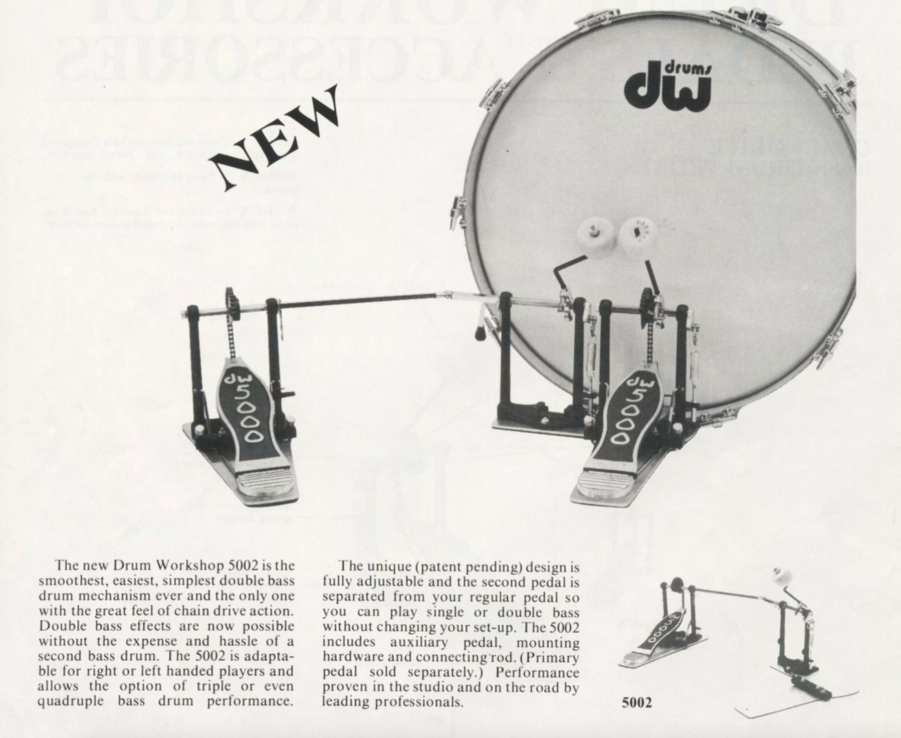 dw 5002 double pedal 1980s DW 5000 / 5002 Double Bass Drum Pedal Drum Workshop – Drugan's Drums & Guitars