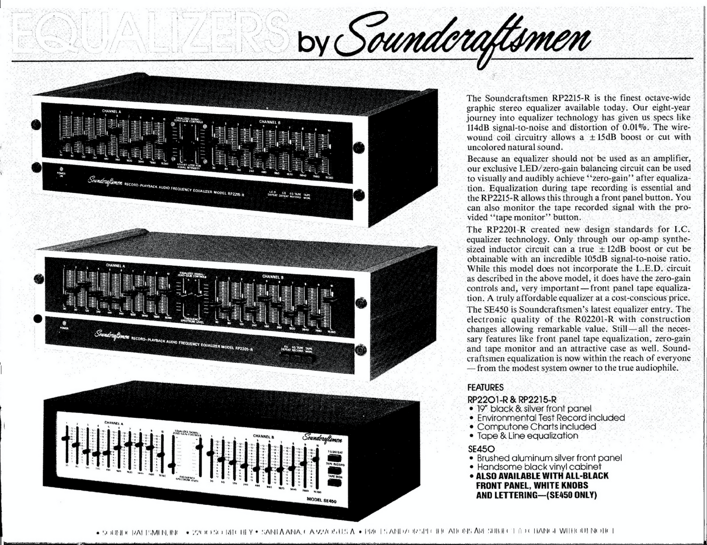 Vintage Soundcraftmen RP2215-R 10 Band Graphic Stereo Equalizer