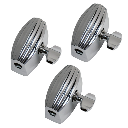 WorldMax FL-39B Beavertail Style L-Rod or Floor Tom Leg Bracket - Set of 3