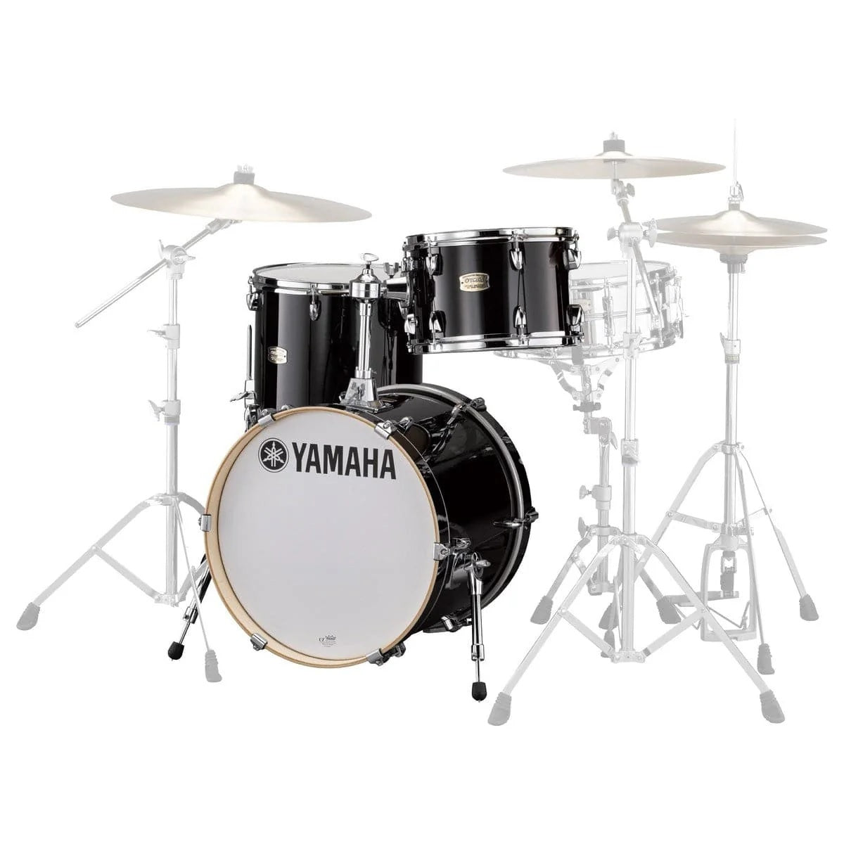 Yamaha SBP8F3RB Stage Custom Birch 3pc Drum Set Raven Black