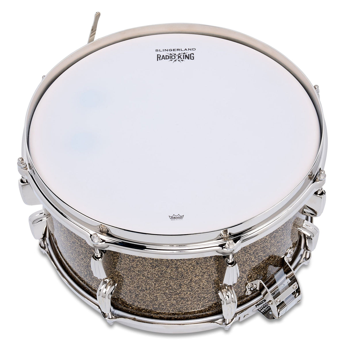 Slingerland Radio King 7x14 Solid Maple Snare Drum Gold Glass