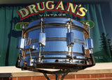 1974 Rogers 6.5x14 Chrome Over Brass Dynasonic Snare Drum