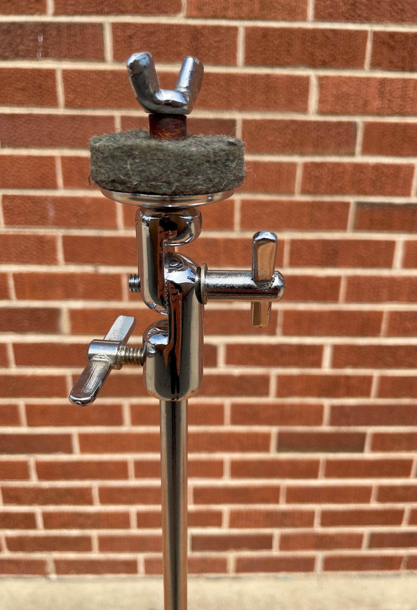 1970s Slingerland 33F Flush Base Straight Cymbal Stand Red Label Flat Base