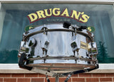 1960s Fibes Buddy Rich Played 5x14 Prototype Snare Drum Chrome Over Fiberglass