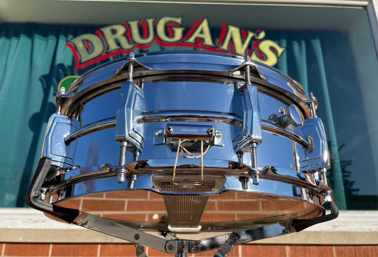 Mid-1980s Ludwig 5x14 LM400 Supraphonic Snare Drum Early Monroe
