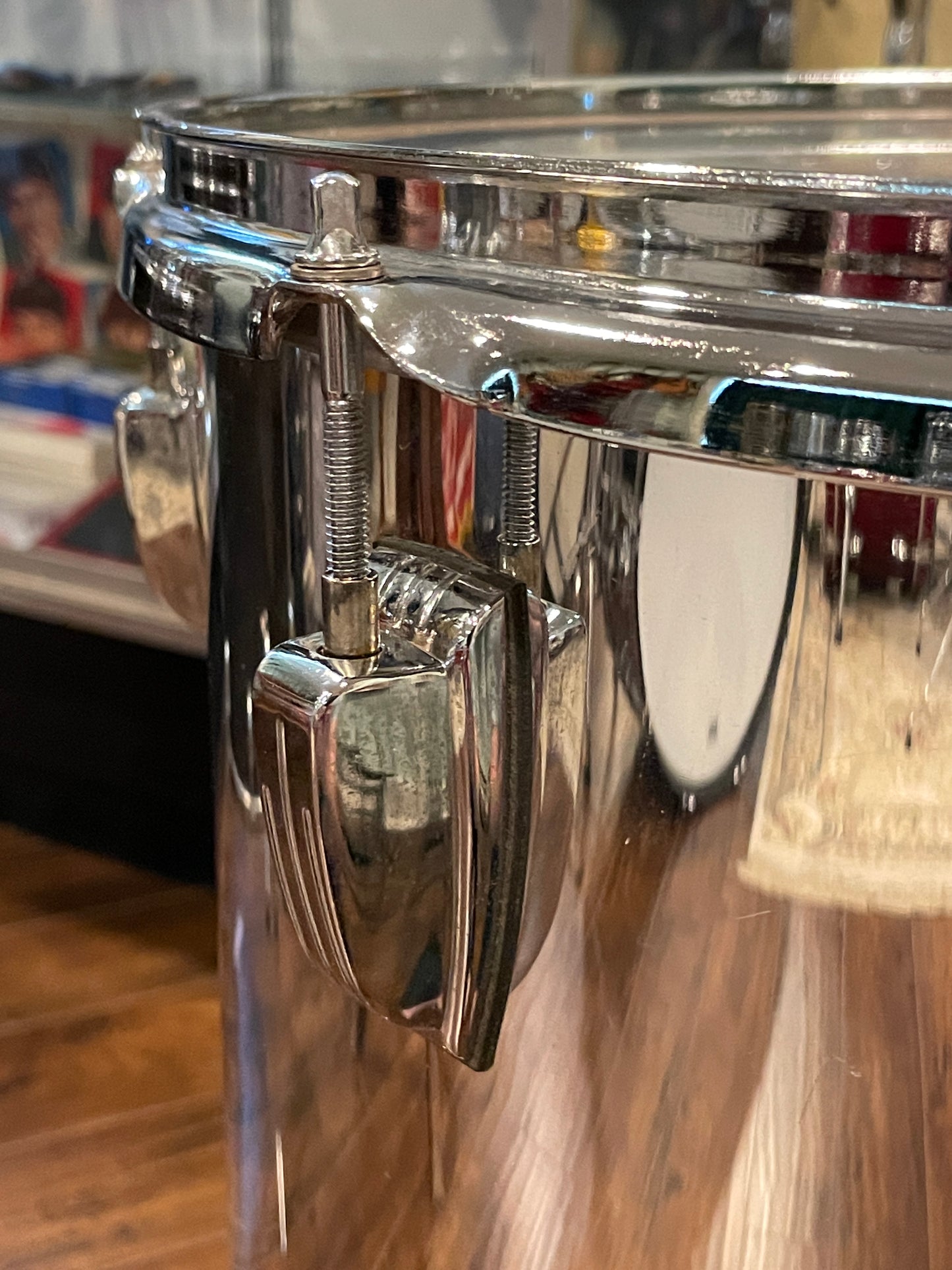Ludwig 16x18 Floor Tom Drum Chrome Over Wood Maple Monroe Badge