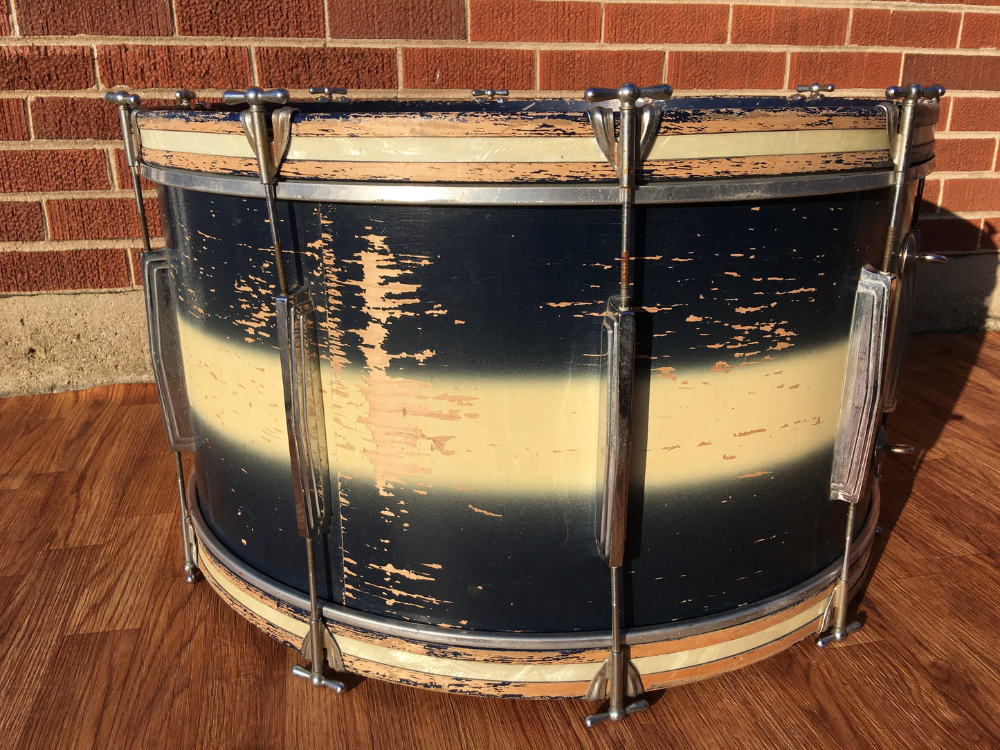 1960s Ludwig 14x28 Bass Drum Blue/Silver Duco
