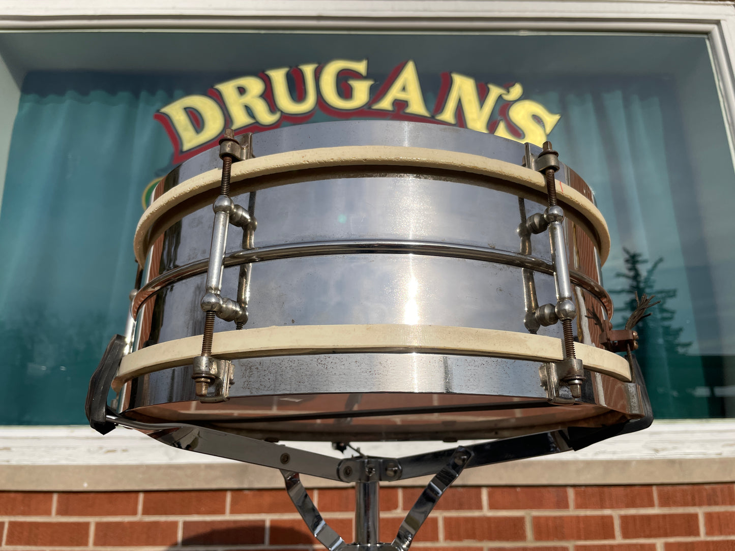 1920s-30s Leedy C.G. Conn "Regular" 5x14 Tube Lug NOB Snare Drum