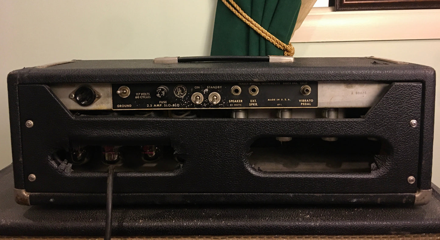 1966 Fender Blackface Showman Amp Head