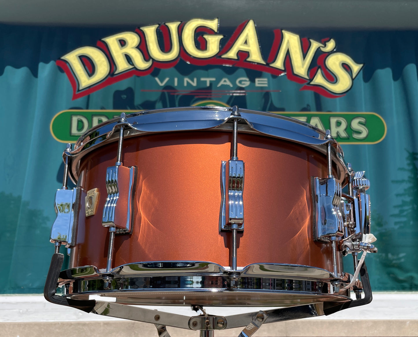 Ludwig 6.5x14 Classic Maple LS403 Snare Drum Copper Mist - Chicago Drum Show 2018