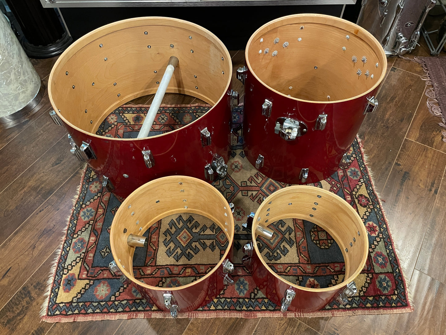 1970s Rogers "Big R" Londoner Five Drum Set California Wine 22/12/13/16