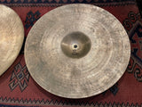 13" Zildjian A 1940s-50s Trans Stamp Hi-Hat Cymbal Pair 438/470g #739