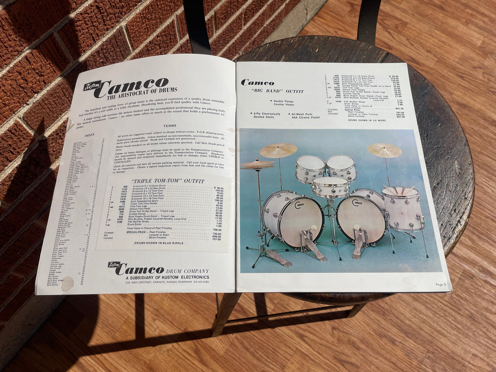 Vintage Camco Drum Catalog Kustom Era The Aristocrat Of Drums