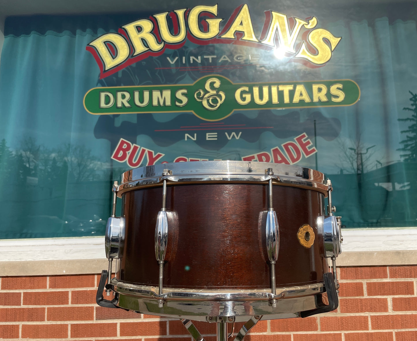 1930s-1940s Slingerland 6.5x14 Radio King Snare Drum 3-Ply
