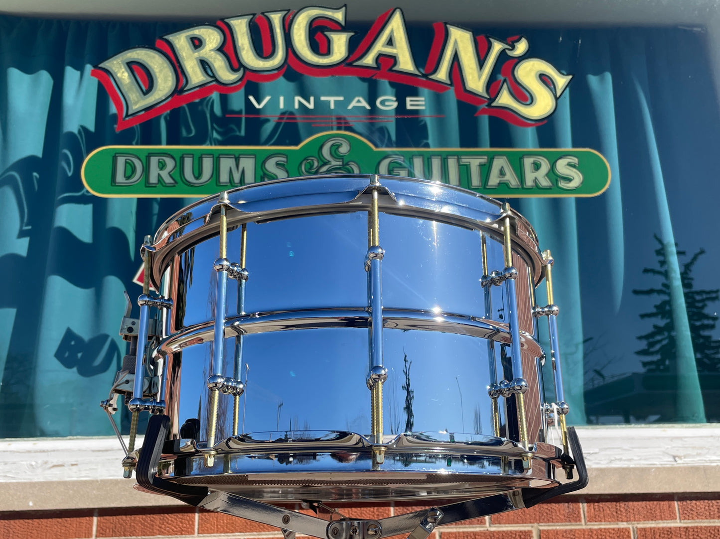 Ludwig 8x14 Supralite Steel Snare Drum 10-Lug LW814SL P86 Millennium Throw-Off