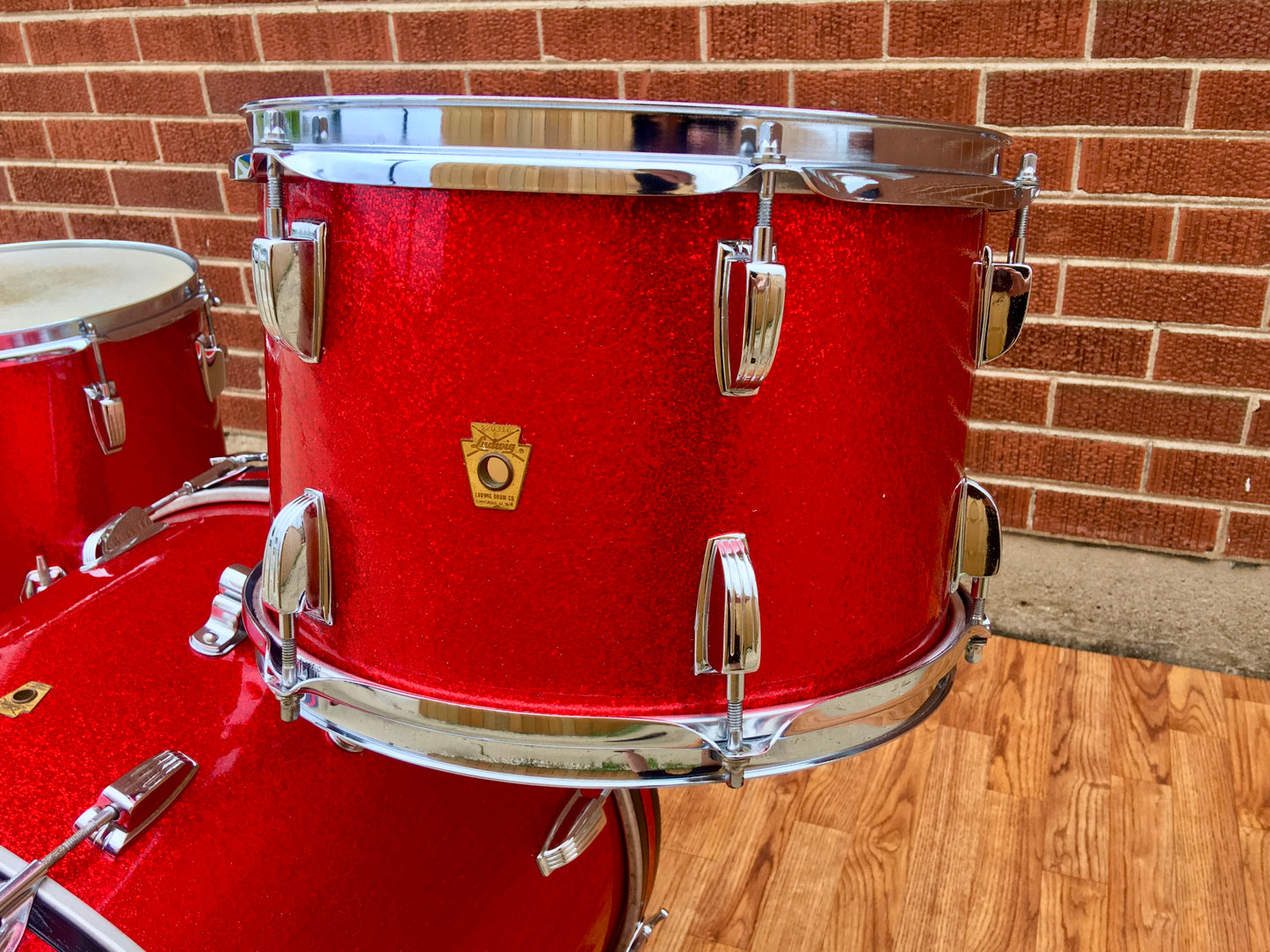 1965 Ludwig Down Beat Drum Set - Red Sparkle 20/12/14