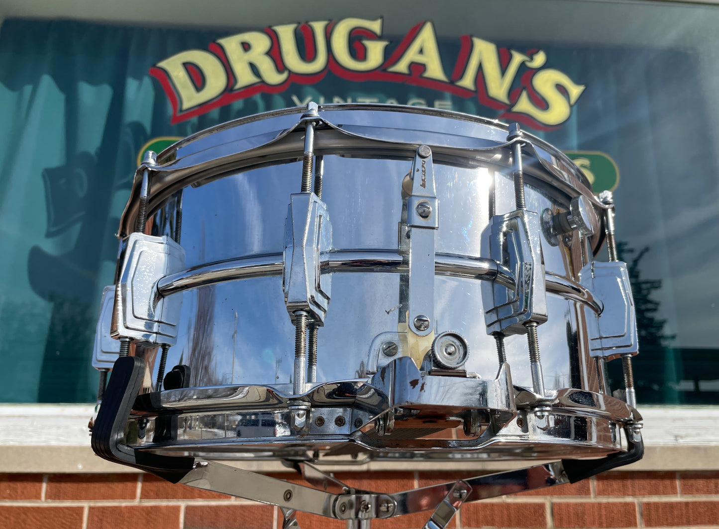 1969 Ludwig No. 411 Super Sensitive 6.5x14 Snare Drum Supraphonic