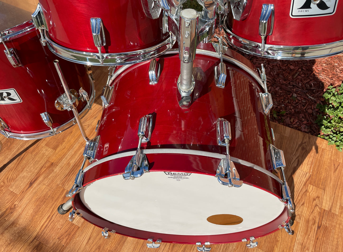 1970s Rogers "Big R" Londoner Five Drum Set California Wine 22/12/13/16