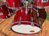 1970s Rogers "Big R" Londoner Five Drum Set California Wine 22/12/13/16