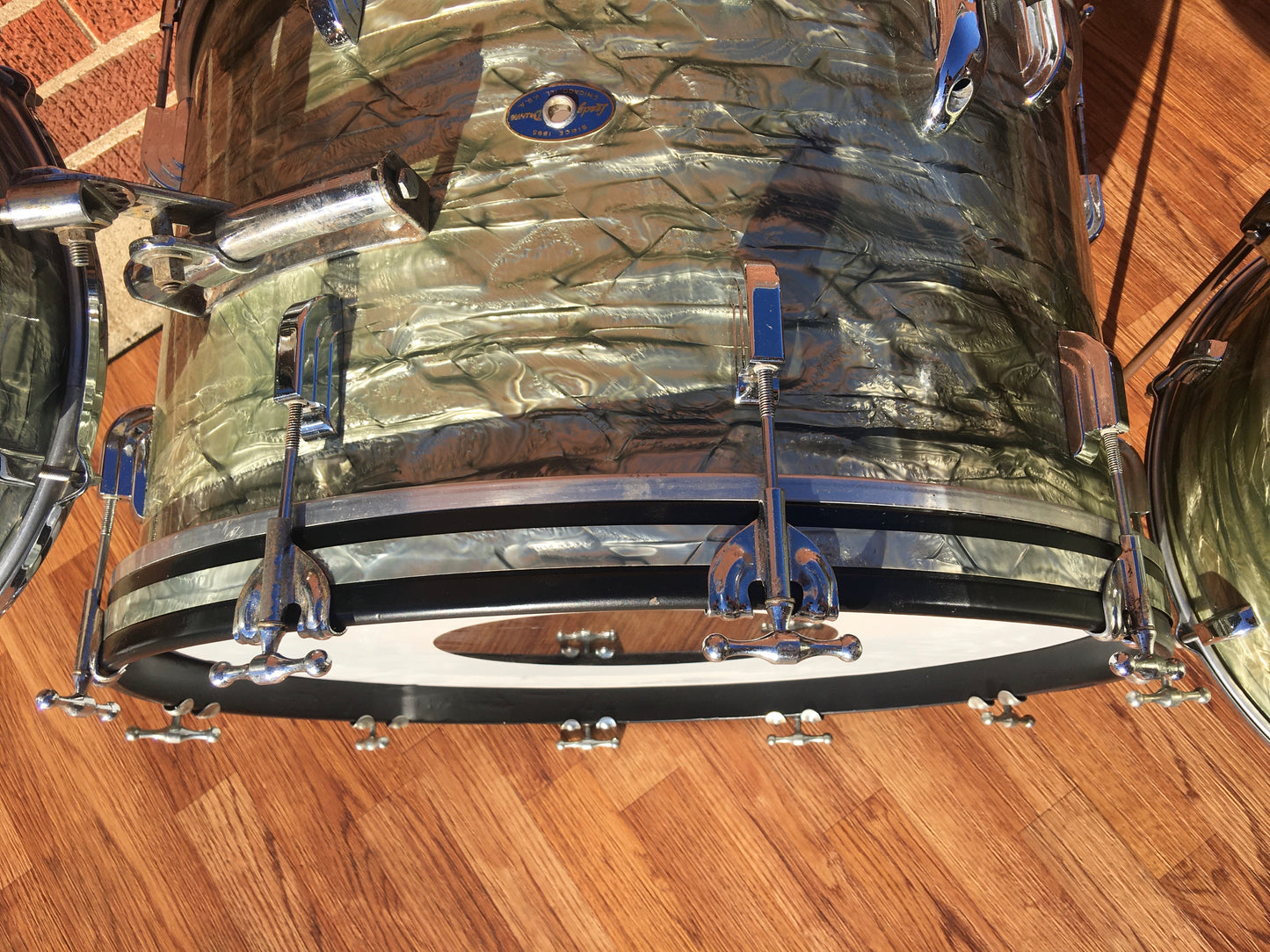 1960s Leedy Shelly Manne 22/13/16 Light (Sky) Blue Pearl Drum Set