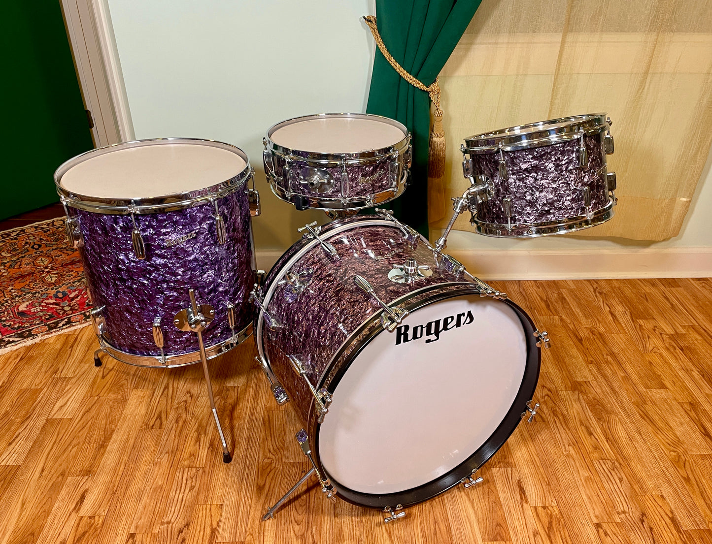 1959 Rogers Holiday Drum Set Purple Diamond Pearl 20/12/16/5x14