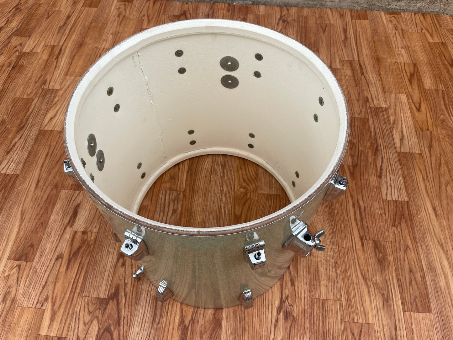 1965 Ludwig 16x16 Floor Tom Drum Silver Sparkle COB