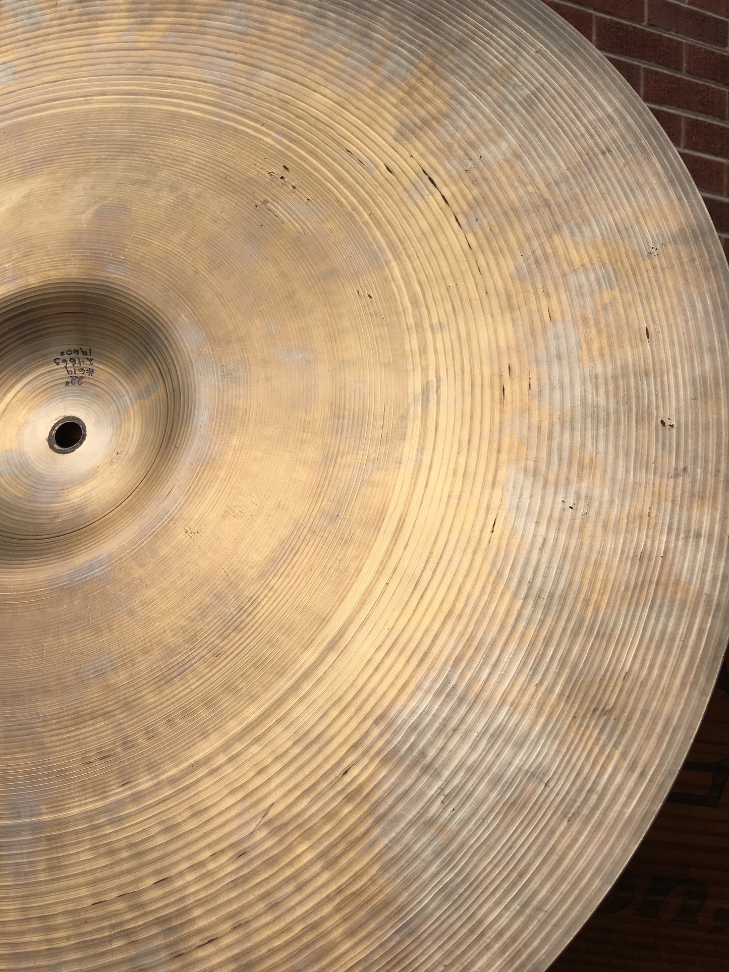 22" 1960s Zildjian A Ride Cymbal 2466g #619