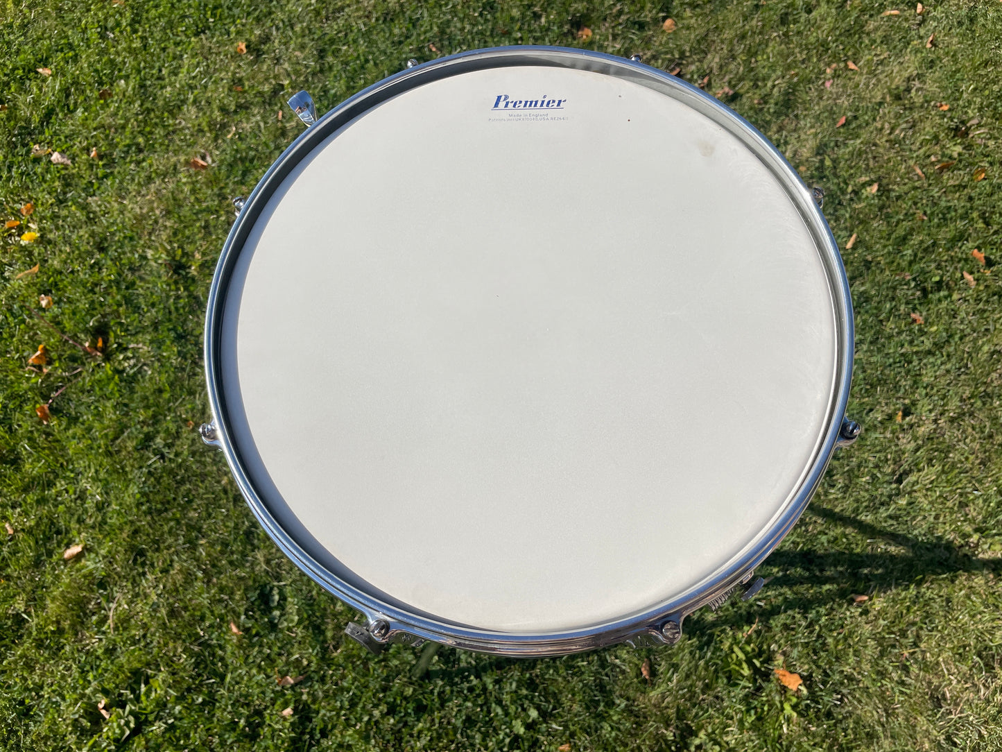 1950s Premier 5.5x14 Super Ace Snare Drum White Marine Pearl