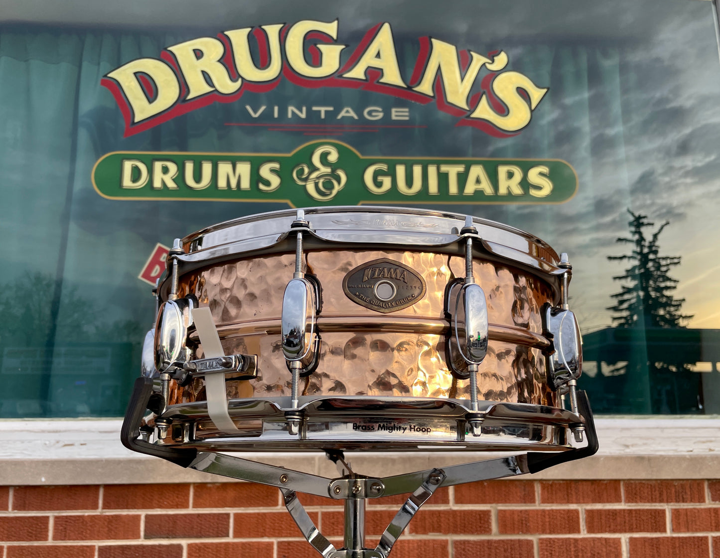 Tama 5.5x14 Hammered Bronze Snare Drum