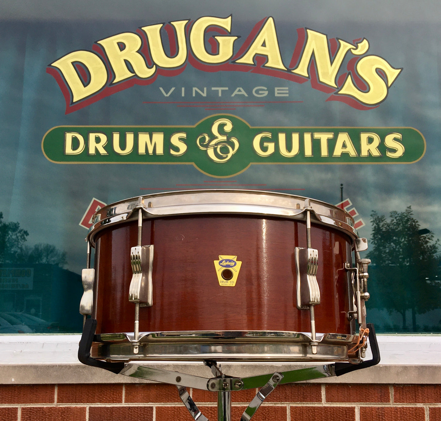 1959 Ludwig Pioneer Transition Badge 6.5X14 Mahogany Snare Drum