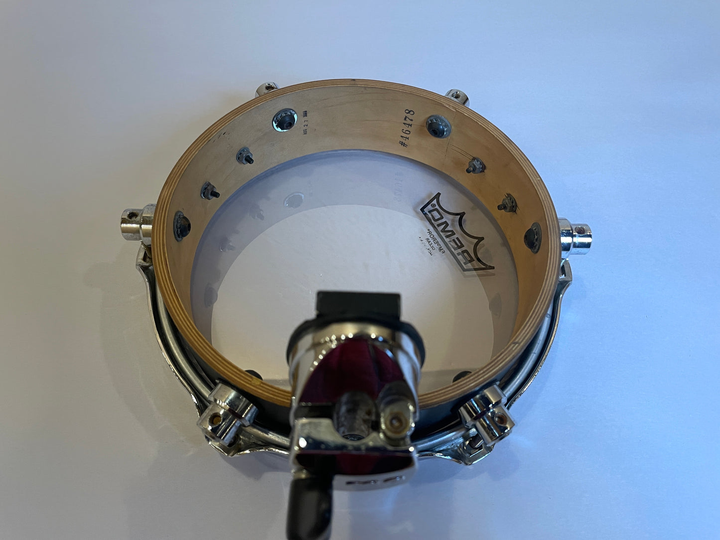 1999 DW 8" Wood Piccolo Tom Black Ebony Stain Drum Workshop Terry Bozzio 2x8