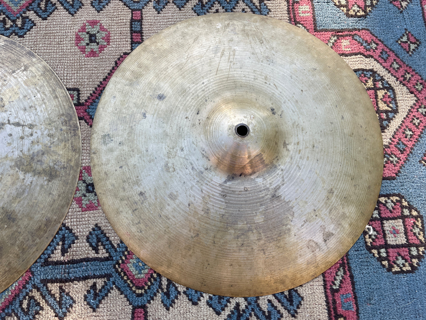 14" Zildjian A 1957-59 Small Stamp Hi-Hat Cymbal Pair 774g/788g #806