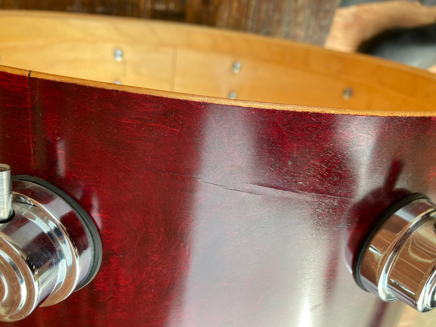 DW 12x14 Floor Tom Single Drum Cherry Satin Oil Drum Workshop