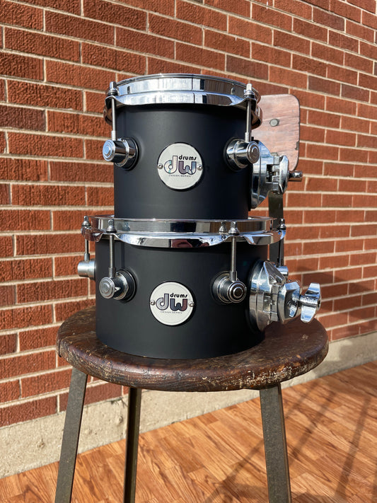 DW Design Series 5x6 / 5x8 Concert Toms Black Satin Lacquer DDCT01BLCR Drum Workshop