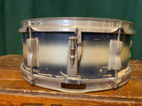 1960 Ludwig 5x14 Pioneer Trans Badge Snare Drum Blue/Silver Duco