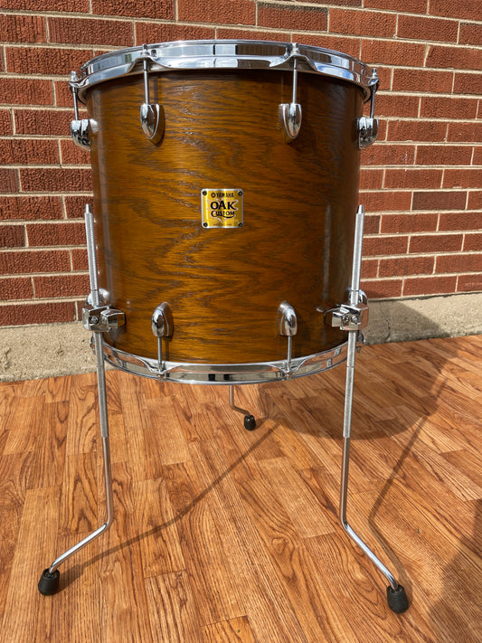 2000s Yamaha Oak Custom 14x15 Floor Tom Drum Badlands Brown MIJ