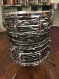 1972 Ludwig 16x16 Oyster Black Pearl Classic Floor Tom Drum 3 Ply