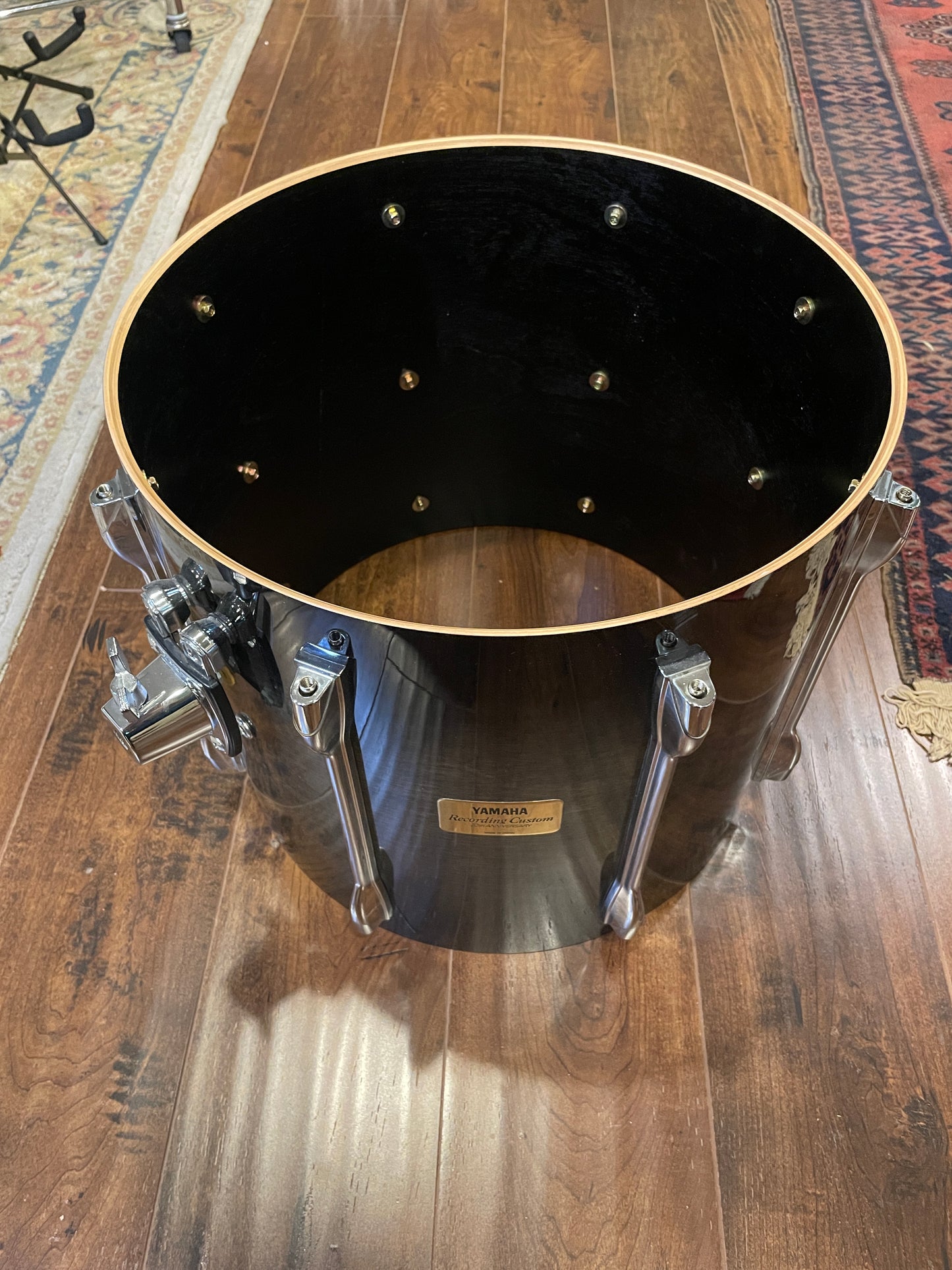 1996 Yamaha 20th Anniversary Recording Custom 14x16 Floor Tom Drum Black Sunburst TT916YA 16x14