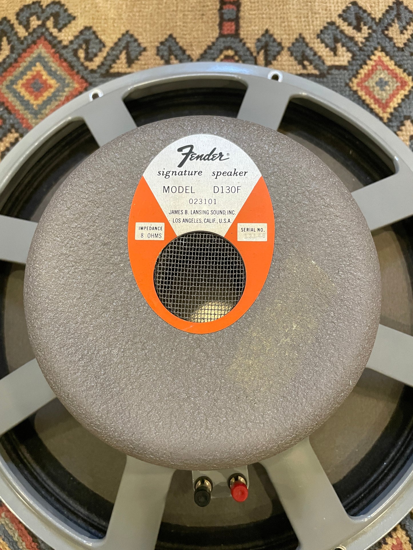 Vintage Fender Labeled 15" JBL D130F 8 Ohm Woofer Speaker - All Original