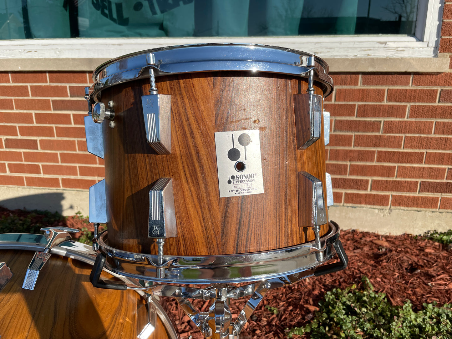 1980s Sonor Phonic Drum Set Rosewood 22/13/16