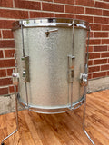 1960s Ludwig 14x14 Club Date Floor Tom Drum Silver Sparkle