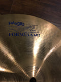 14" 1985 Paiste Blue Label Formula 602 Heavy Hi-Hat Cymbals 1074/1148g