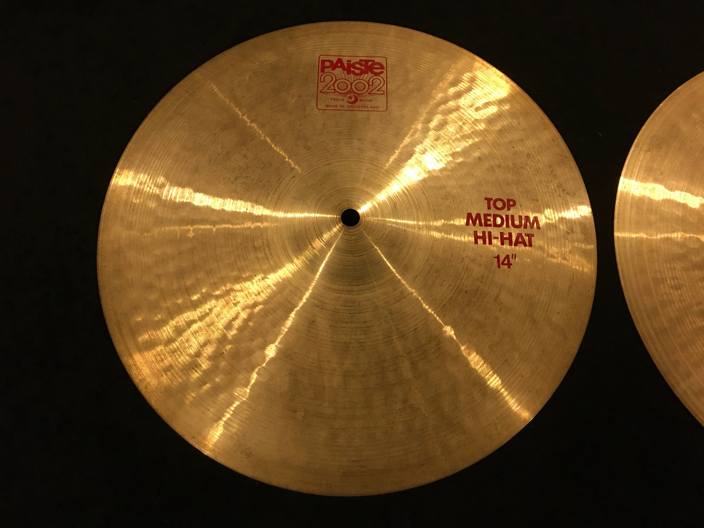 14" Paiste Red Label 2002 Medium Hi-Hat Cymbals 836/1020g