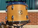 1980s Gretsch Square Badge Drum Set Natural 16x22/9x13/18x18 Jasper Shells