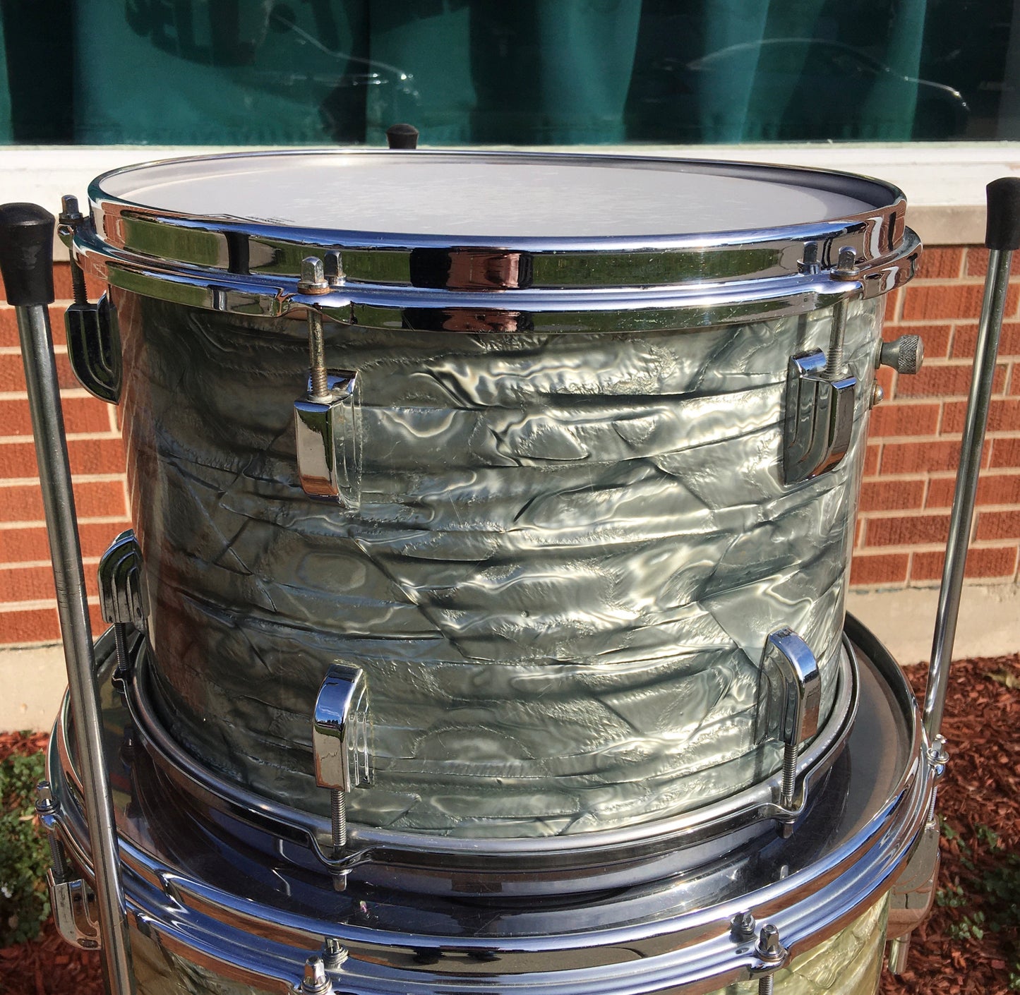 1960s Leedy Shelly Manne 22/13/16 Light (Sky) Blue Pearl Drum Set