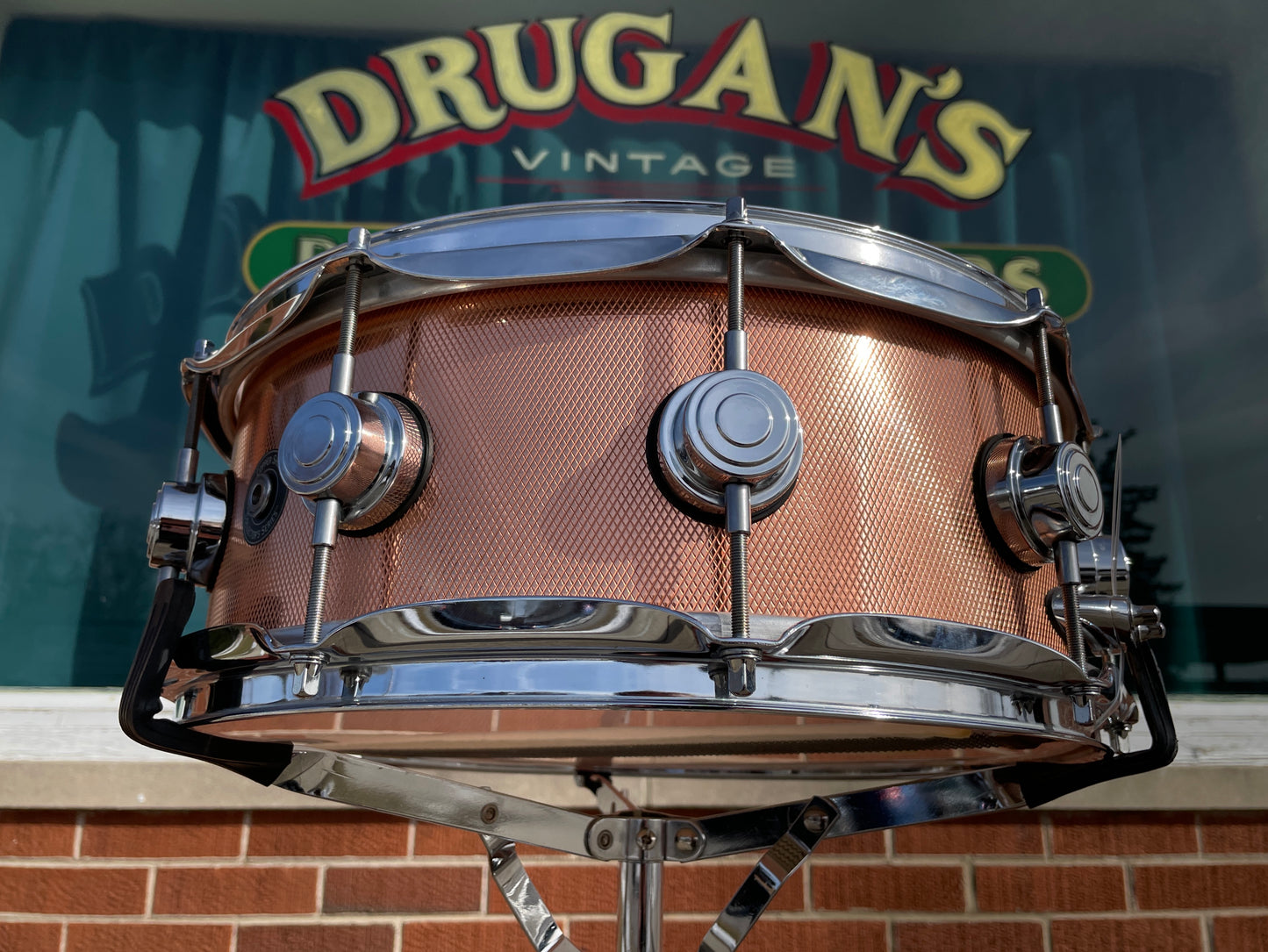 DW 5.5x14 Collector's Series Knurled Copper Shell Snare Drum Drum Workshop
