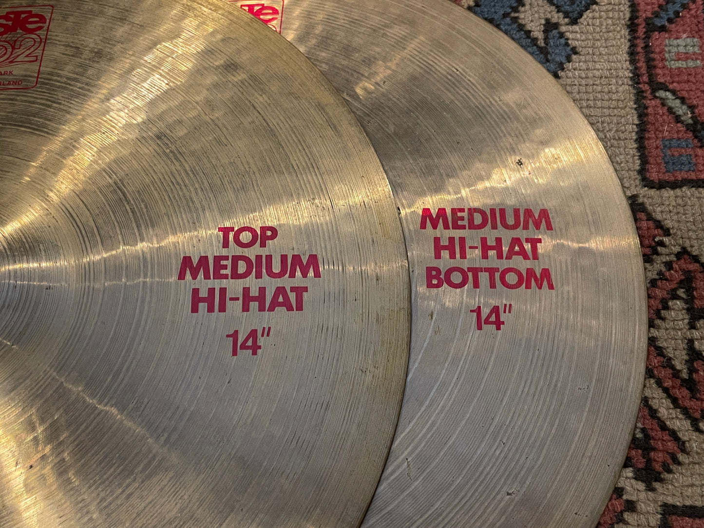 14" Paiste 1985 2002 Medium Hi-Hat Cymbal Pair 812g/982g