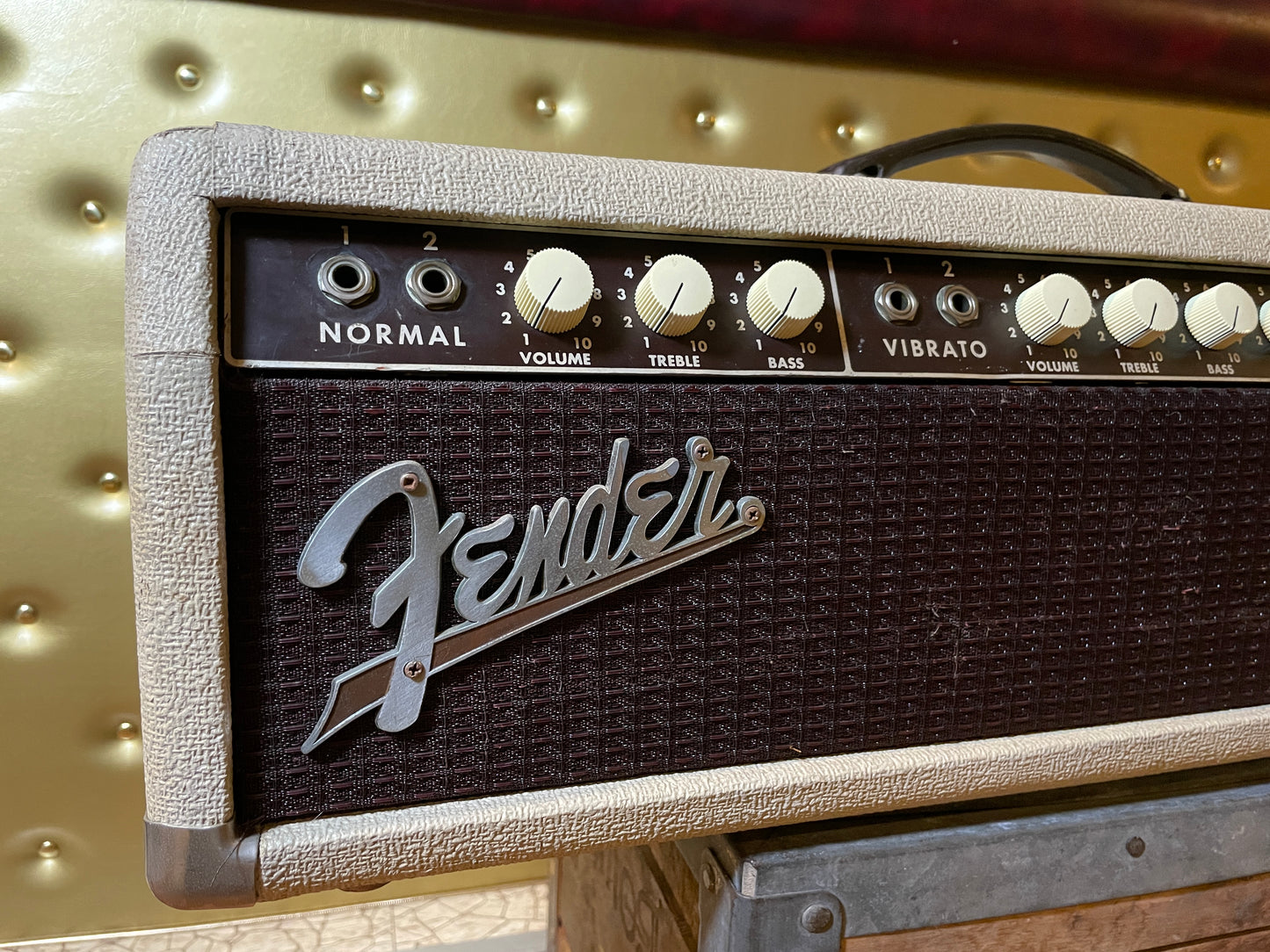 1962 Fender Blonde Showman Guitar Amplifier Amp Head 6G14