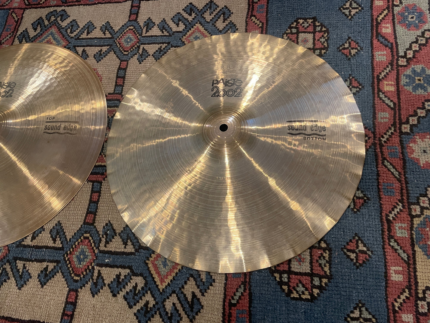 15" Paiste 1977 Black Label 2002 Sound Edge Bonham Hi-Hat Cymbal Pair 1166g/1228g *Video Demo*